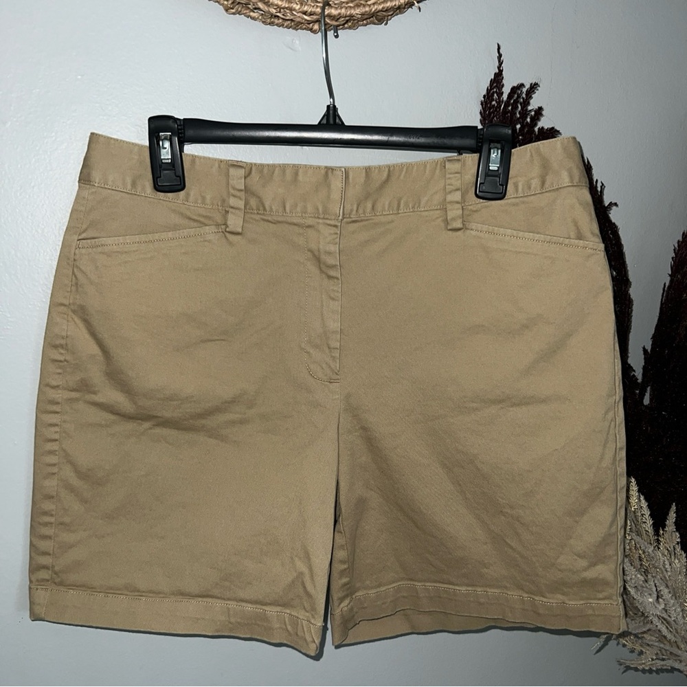 Lands' End Khaki Cotton Casual Shorts